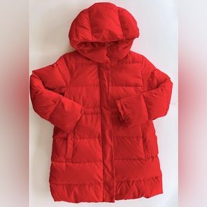 JCREW CREWCUTS red puffer parka coat down filled girls 8